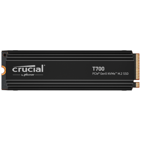 2TB Crucial T700 PCIe Gen5 NVMe M.2 SSD with heatsink