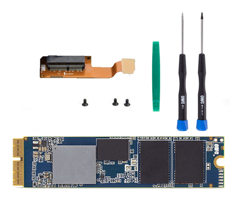 480GB OWC Aura Pro X2 SSD with PCIe 2nd drive kit