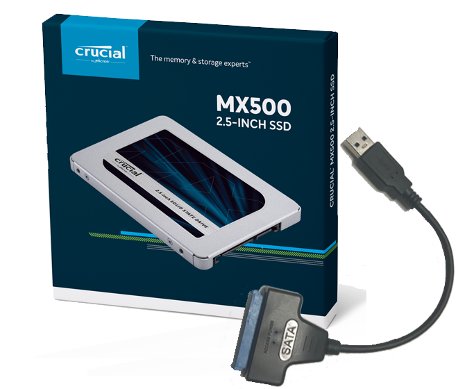 1TB with cloning cable and software Crucial MX500 SSD with cloning kit Sony compatible 1TB with cloning cable and software Crucial MX500 SSD with cloning kit Sony compatible