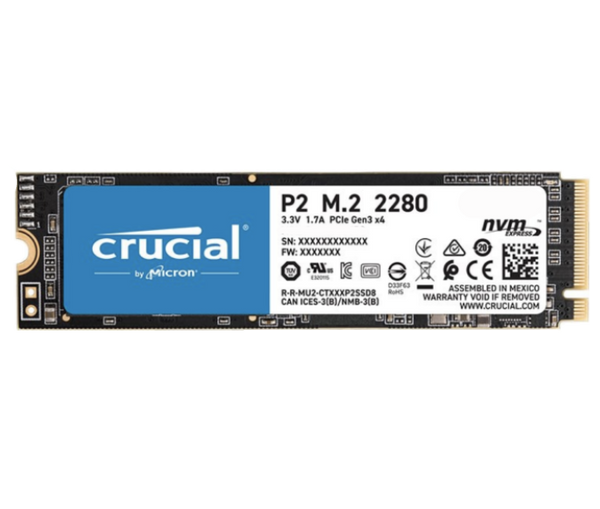 500GB Crucial P2 NVMe M.2 2280 SSD