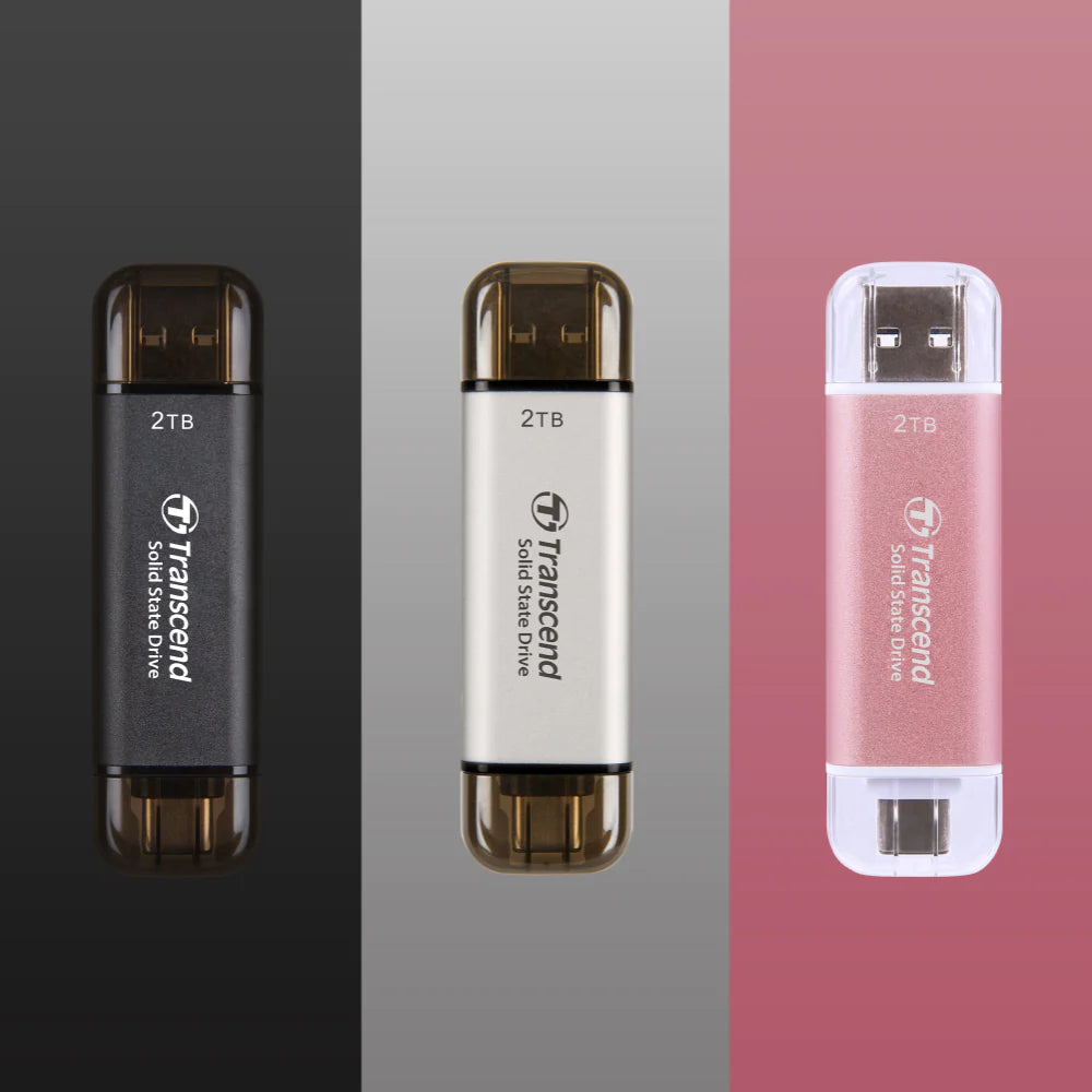 Transcend External SSD as a USB-A and USB-C drive