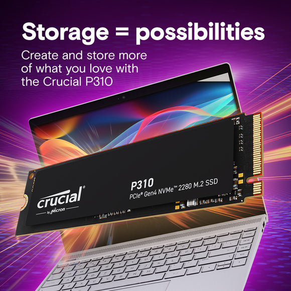 500GB Crucial P310 NVME M.2 2280 SSD with cloning kit