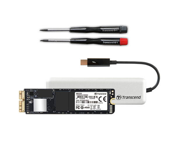 240GB Transcend Jetdrive 855 SSD and cloning kit for late 2013 and later MacBook Pro & Air & iMac