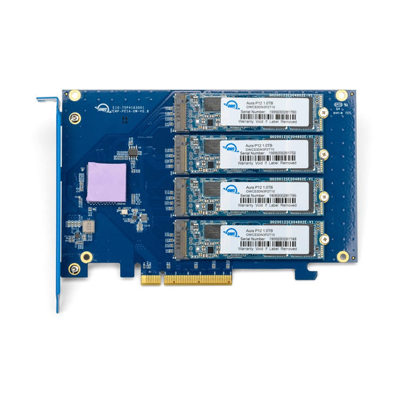 OWC Accelsior 4M2 PCIe NVMe M.2 SSD Adapter Card